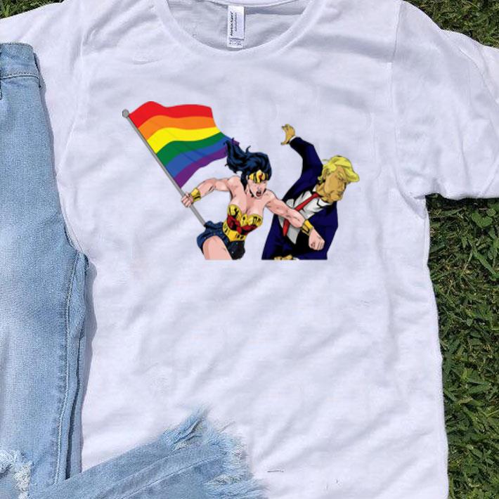 Wonder Woman Punch Trump LGBT shirt 8