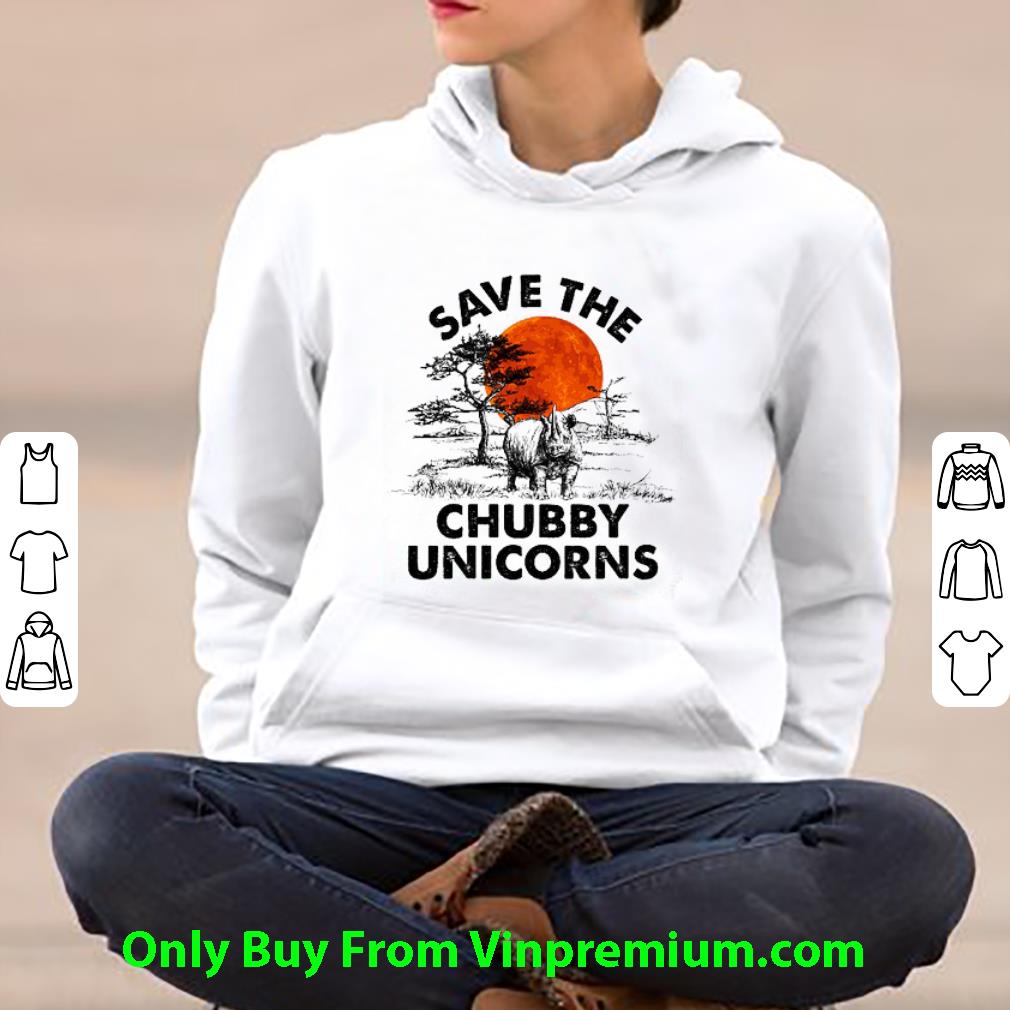 Great Rhino Save The Chubby Unicorns Sunset shirt