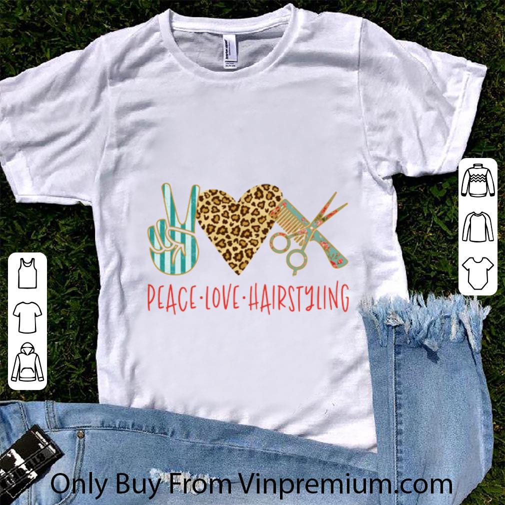 Official Sign Language Peace Love Hairstyling shirt 7