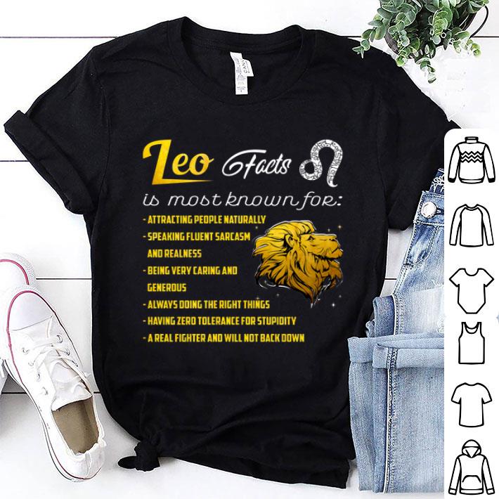 Leo Facts Is Most Known For Attracting People Naturally Speaking shirt 8