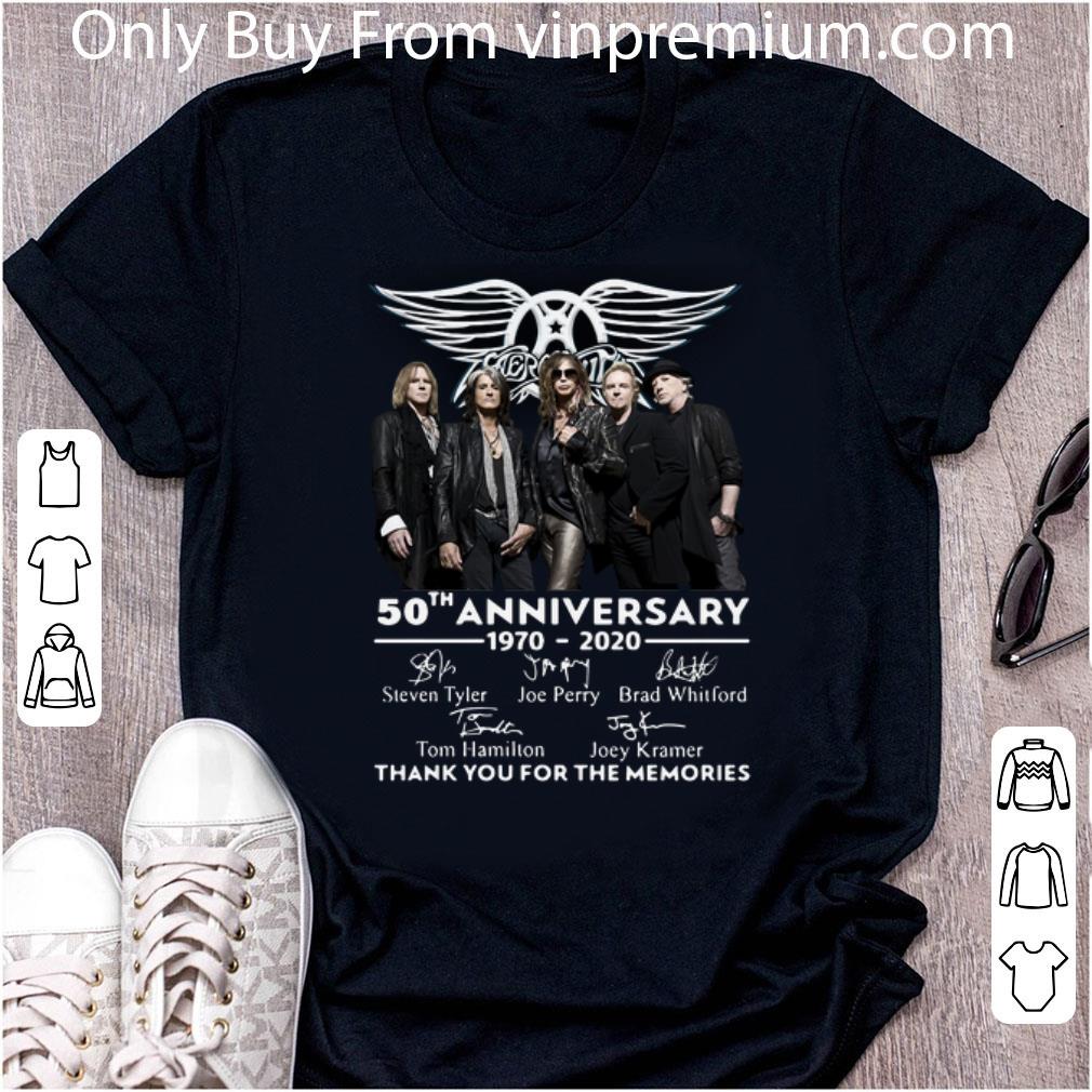Hot Aerosmith 50th Anniversary 1970-2020 Thank You For The Memories shirt 6