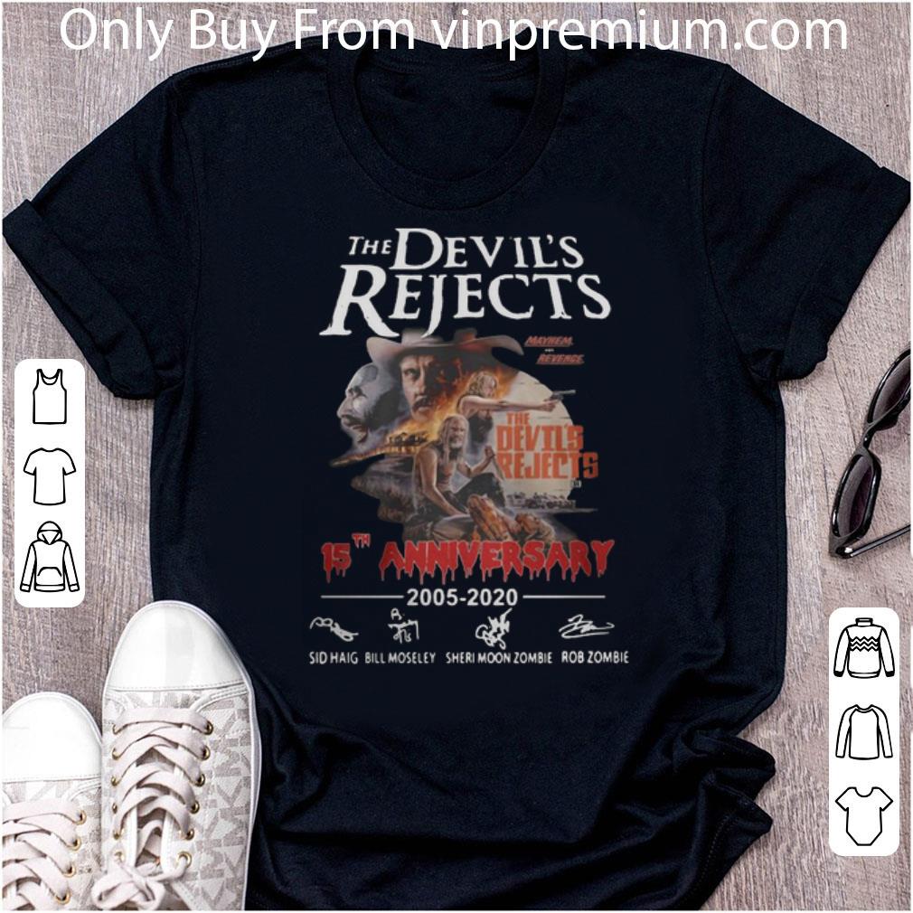 Awesome The Devil's Rejects 15th Anniversary 2005-2020 Signatures.png shirt 7