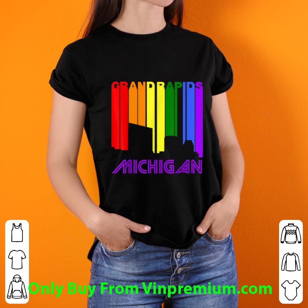 Awesome Grand Rapids Michigan LGBTQ Gay Pride Rainbow Skyline shirt 3 Awesome Grand Rapids Michigan LGBTQ Gay Pride Rainbow Skyline shirt 3