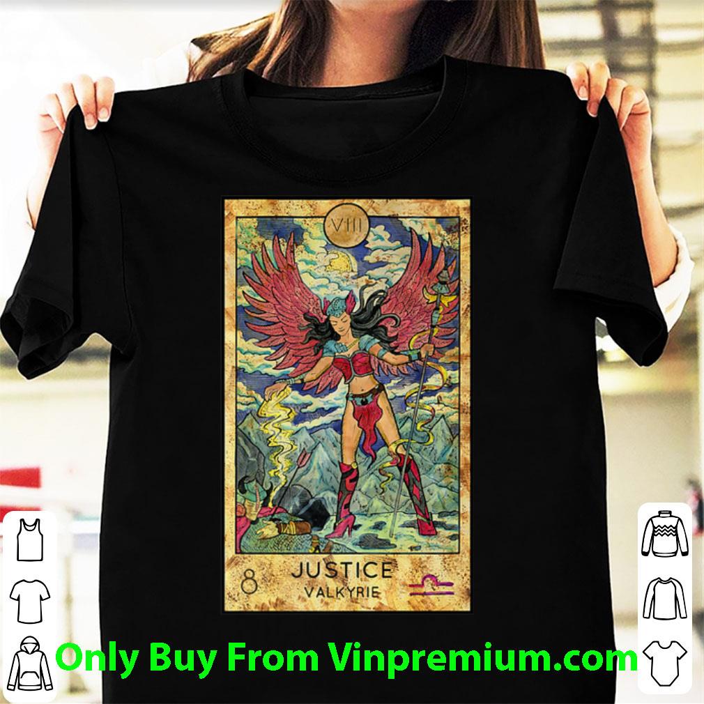 Pretty Tarot Card Valkyrie Mystic Psychic Justice Fortune Teller shirt 7