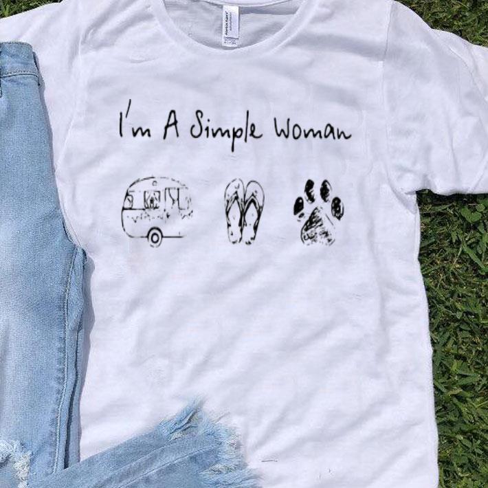 I’m A Simple Woman Camping Flip Flop And Dog shirt 8