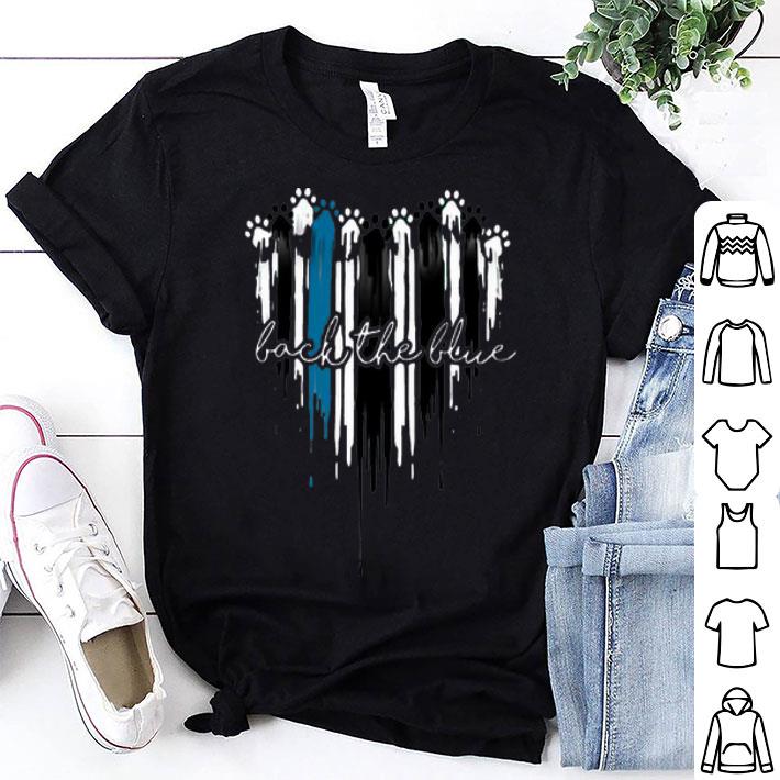 Back The Blue Paw Heart shirt 8