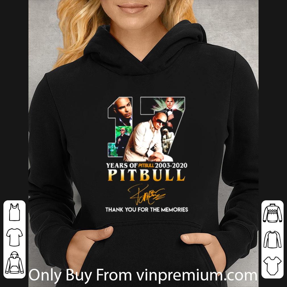 Premium 17 Years Of Pitbull Thank You For The Memories Signature shirt 10 Premium 17 Years Of Pitbull Thank You For The Memories Signature shirt