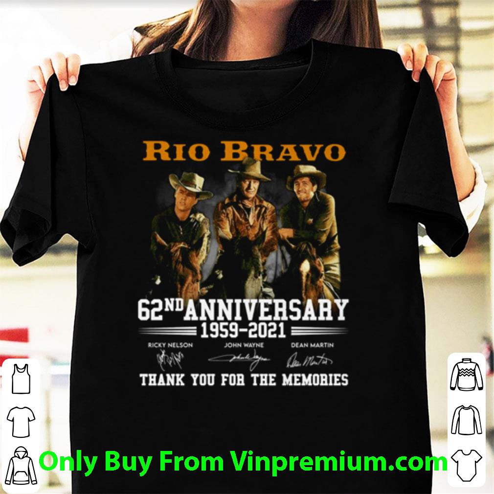 Awesome Rio Bravo 62 Anniversary 1959-2021 Signatures shirt 7