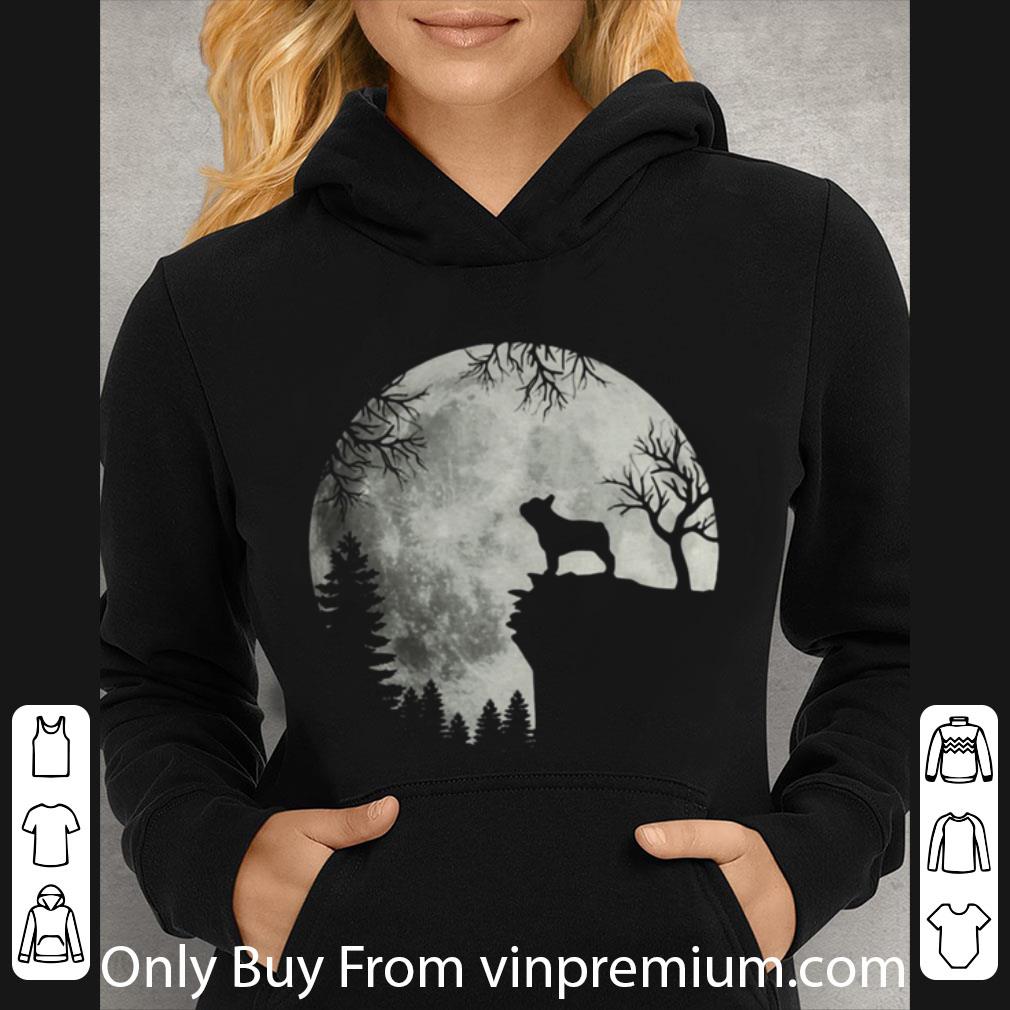 Nice Shadow Of The French Bulldog Howling In The Moon shirt