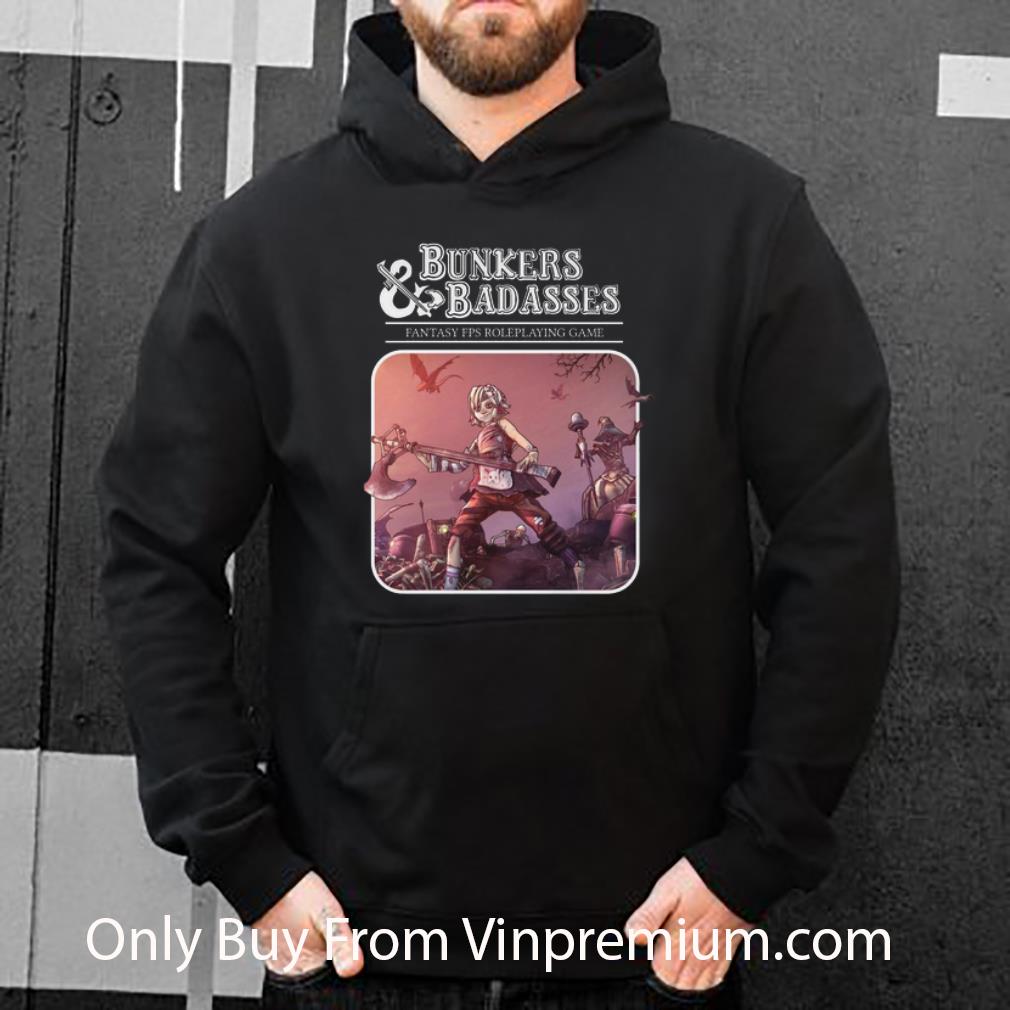 Official Borderlands Bunkers & Badasses Fantasy Fps Roleplaying Game shirt