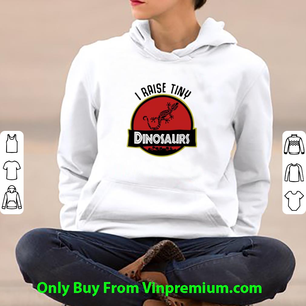 Great I Raise Tiny Gecko Dinosaurs Jurassic Park Logo shirt