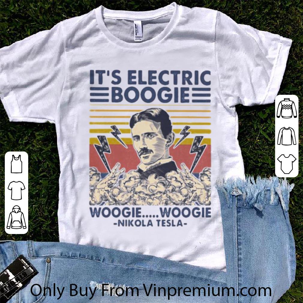 Official Vintage It’s Electric Boogie Woogie Woogie Nikola Tesla shirt 6