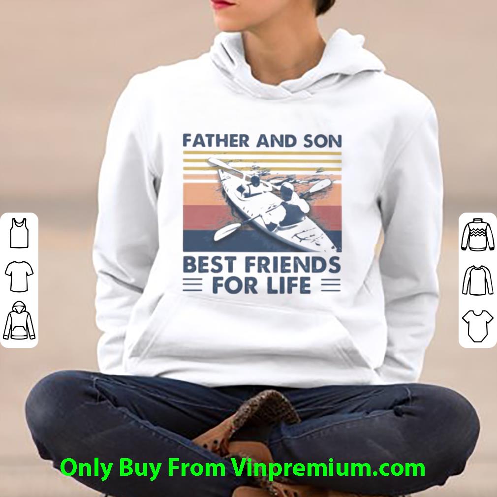 Great Vintage Kayaking Father And Son Best Friends For Life shirt