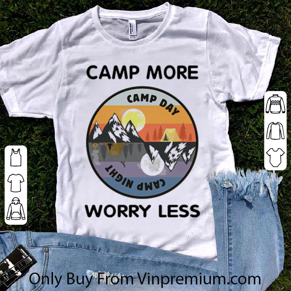 Original Camp More Camp Day Camp Night Worry Less Sunset shirt 7