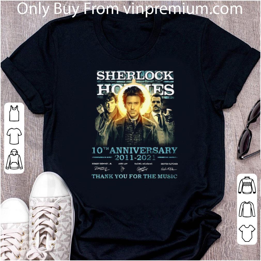 Top Sherlock Holmes 10th Anniversary 2011 2021 Thank You For The Music Signatures shirt 6
