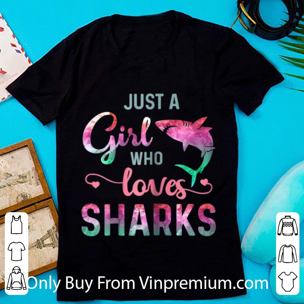 Premium Just A Girl Who Loves Shark shirt 7