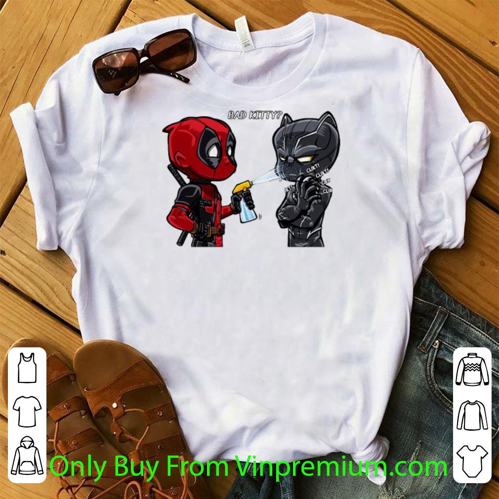 Original Bad Kitty Deadpool And Black Panther shirt 6