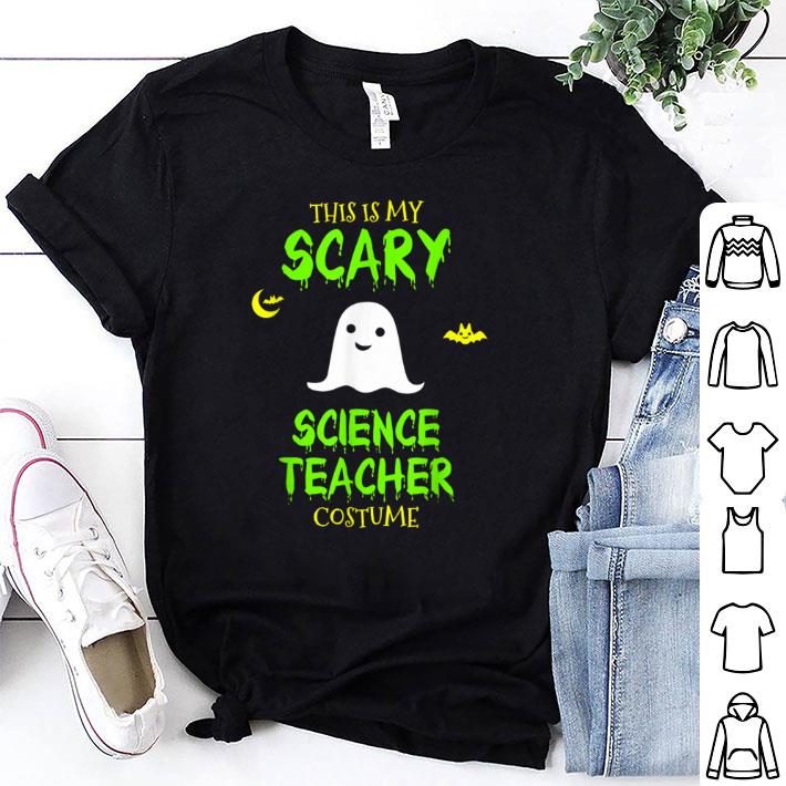 Awesome Scary Science Teacher Costume Halloween Lazy Easy shirt 7