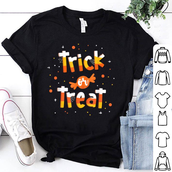 Top Trick Or treat Candy Yellow and Orange Cute Halloween shirt 7