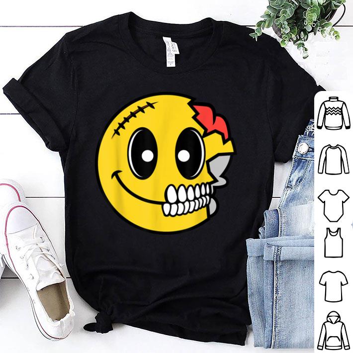 Great Cute Scary Halloween Smiley Skull Costume Emojis shirt 7
