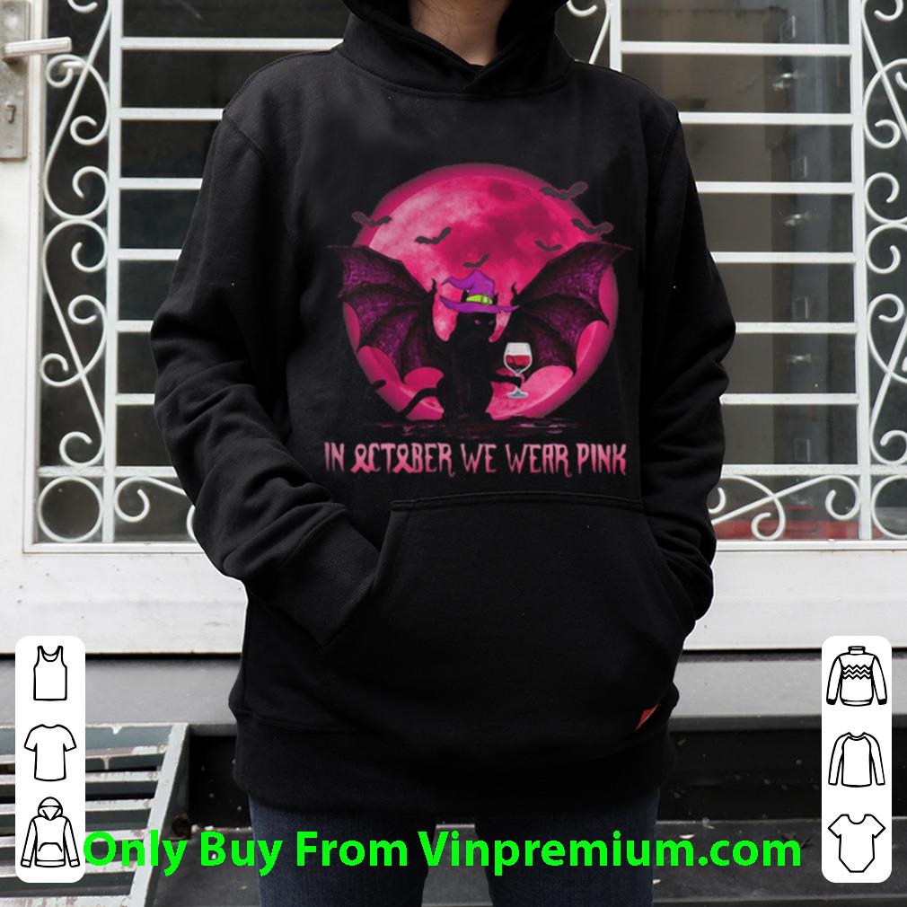 Official Halloween Bat Cat Witch In October We Wear Pink Moon shirt 10 Official Halloween Bat Cat Witch In October We Wear Pink Moon shirt