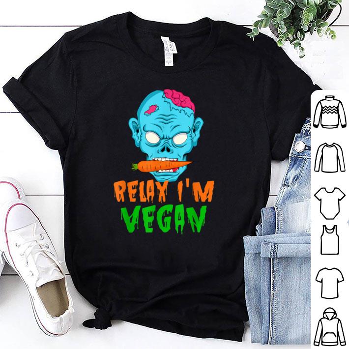 Hot Veganism Halloween Relax I'm Vegan Vegetarian Costume shirt 6