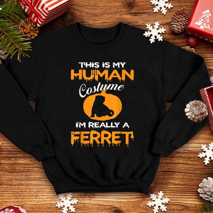 Nice This Is My Human Costume I'm Really A Ferret Halloween shirt 10 Nice This Is My Human Costume I'm Really A Ferret Halloween shirt
