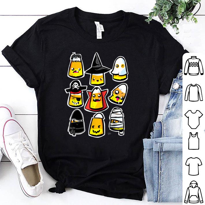 Hot Halloween Holiday Candy Corn Kawaii Cute Womens Funny shirt 7