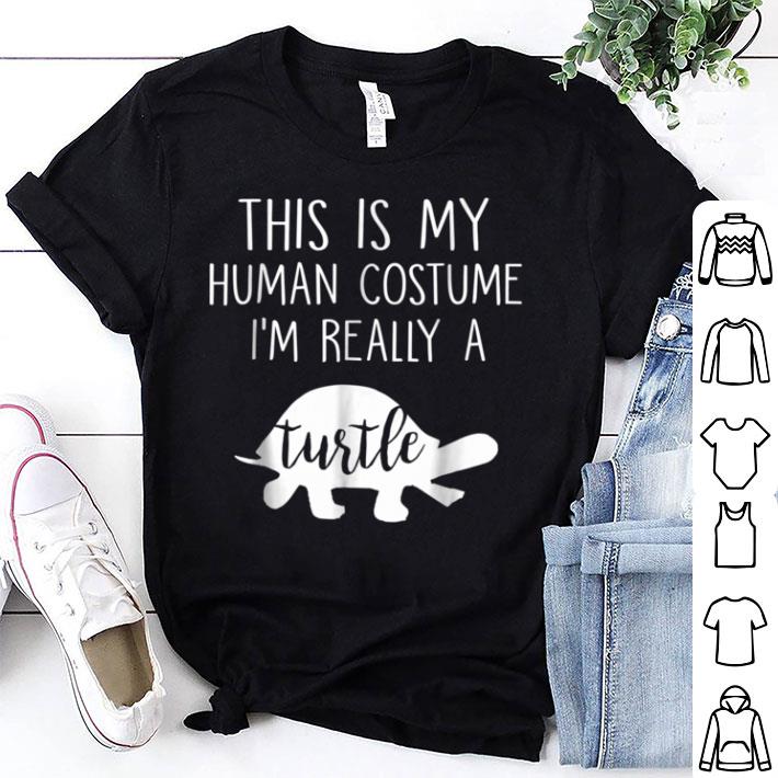 Original This Is My Human Costume I'm Really A Turtle Halloween shirt 6