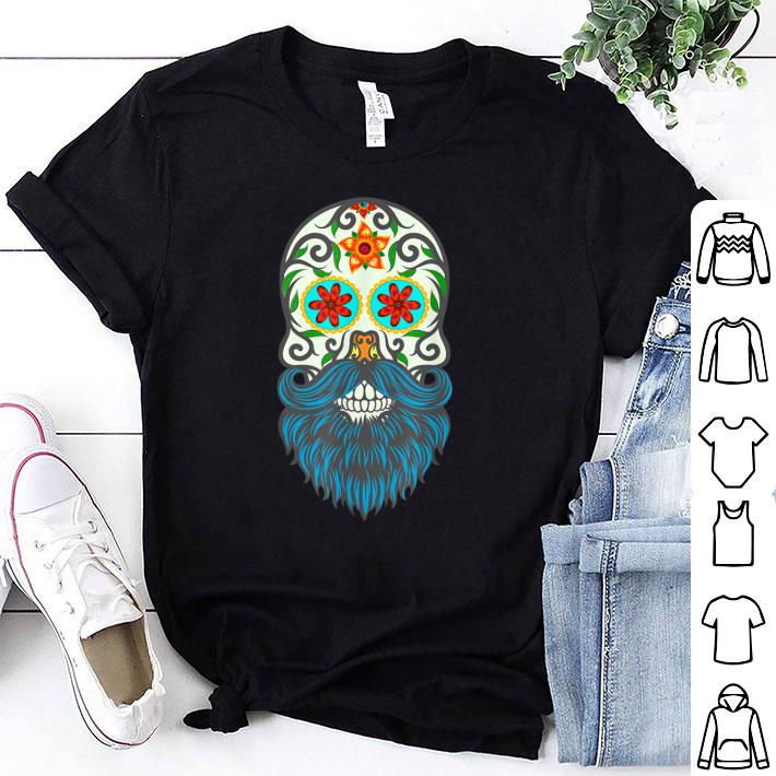 Nice Day Of The Dead Bearded Sugar Skull Halloween Costume shirt 6