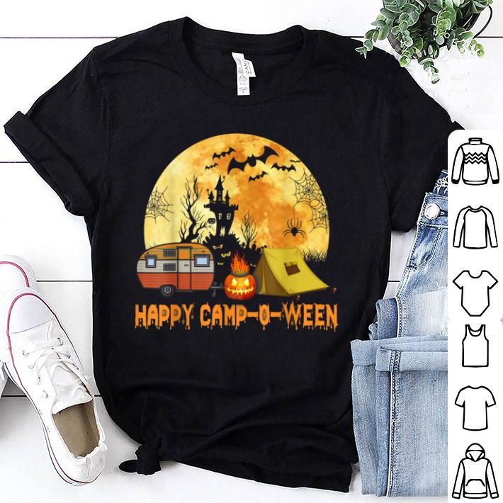 Pretty Funny Happy Camp-O-Ween Camp Camping Halloweens shirt 7