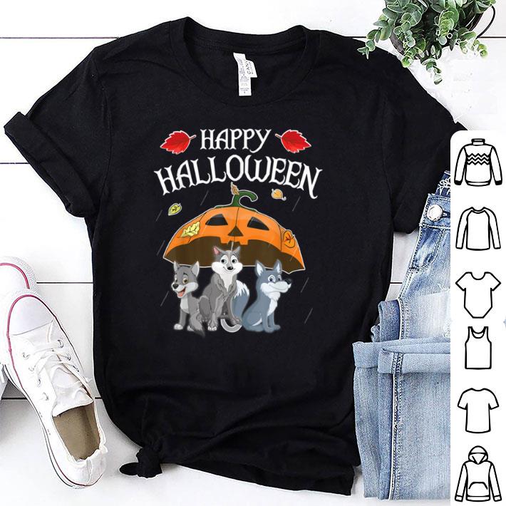 Original Wolfs In Scary Umbrella Rain Night Happy Halloween Day shirt 6