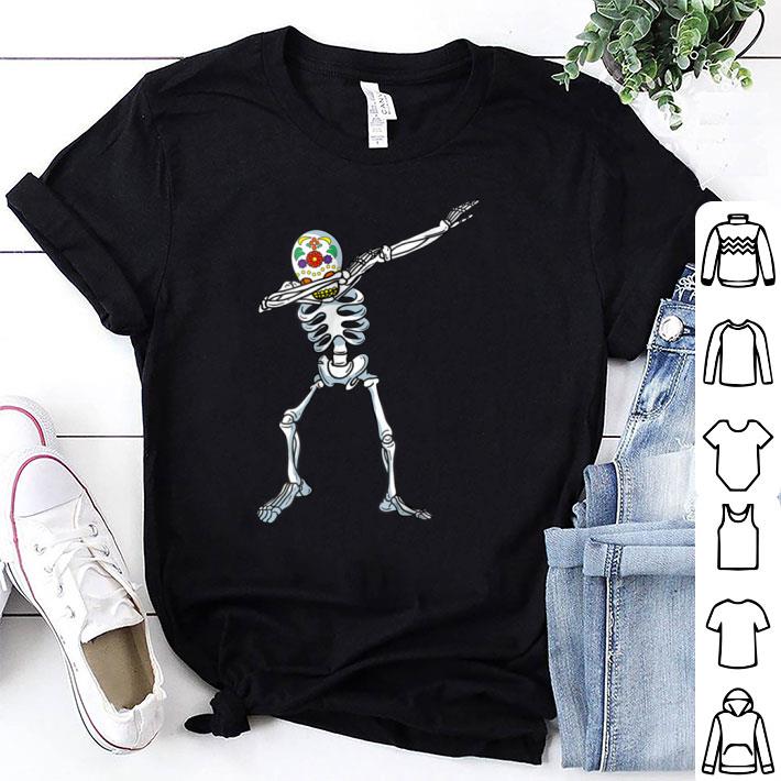 Top Day Of The Dead Dabbing Skeleton Mexican Halloween shirt 7