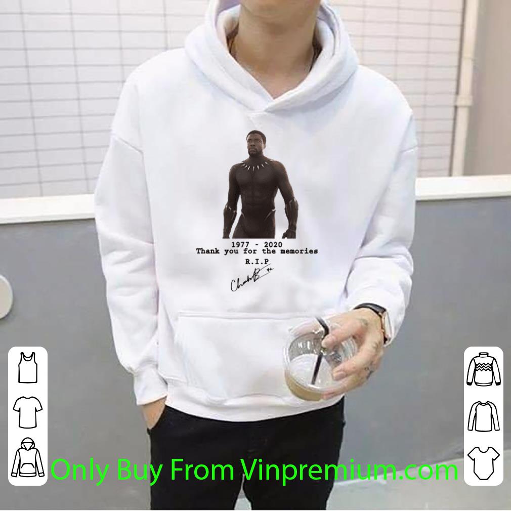 Top Rip Chadwick Boseman Black Panther 1977-2020 Wakanda Forever shirt