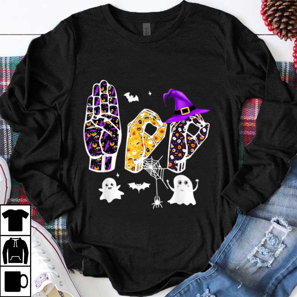Premium Boo ASL Halloween costume, Deaf Pride Halloween lover shirt 7