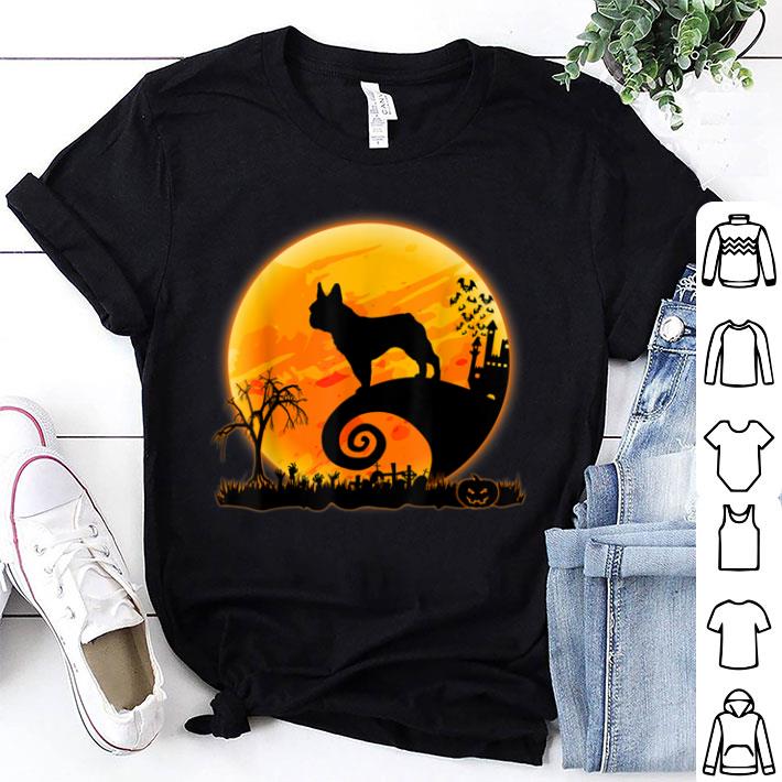 Premium French Bulldog Dog And Moon Funny Halloween Costume shirt 7