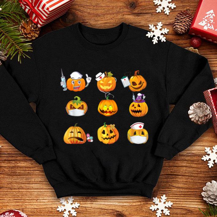 Great Funny Halloween Nurse Doctor Stethoscope Pumpkin shirt