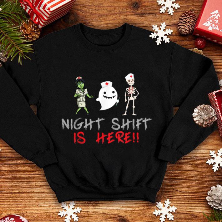 Awesome Night Shift Nurse Skeleton Zombie Funny Halloween shirt 10 Awesome Night Shift Nurse Skeleton Zombie Funny Halloween shirt