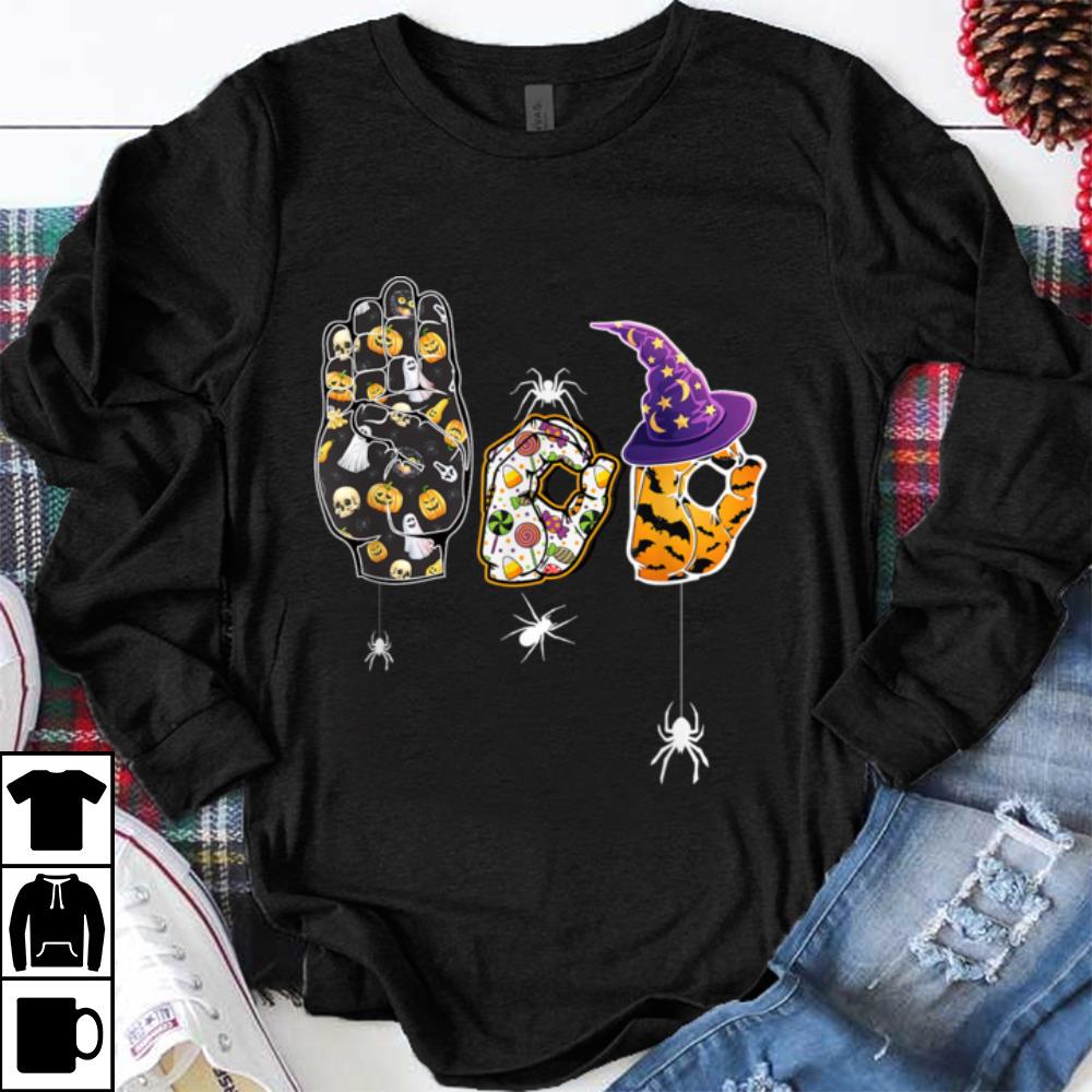 Hot Boo Halloween ASL American Sign Language Costume shirt 7