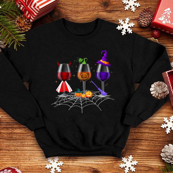 Pretty GLASSES OF WINE - HALLOWEEN costume dracula pumpkin shirt