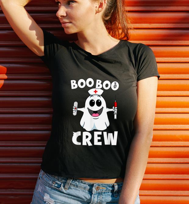 Nice Boo Boo Crew Nurse Ghost Funny Cute Halloween Costume shirt ...