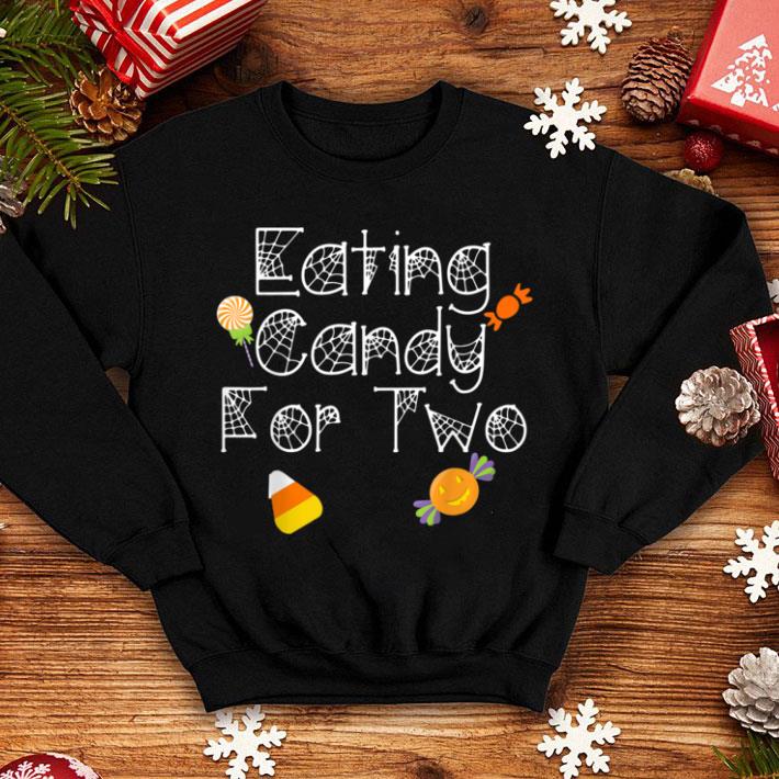 Hot Eating Candy for Two Expecting Mothers Moms Halloween shirt