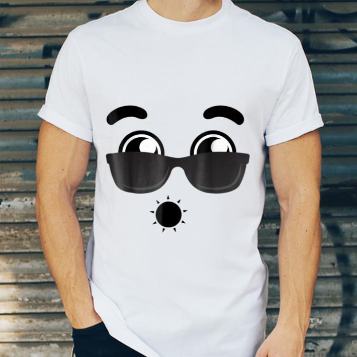 Awesome Halloween Emojis Costume Emoticon Surprised Sunglasses shirt