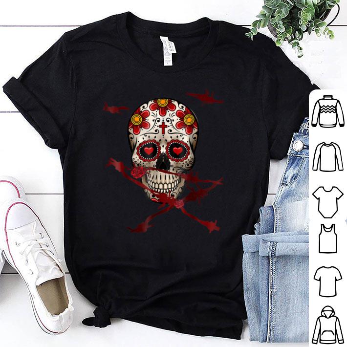 Awesome Sugar Skull - Halloween Day of the Dead Skull shirt 6