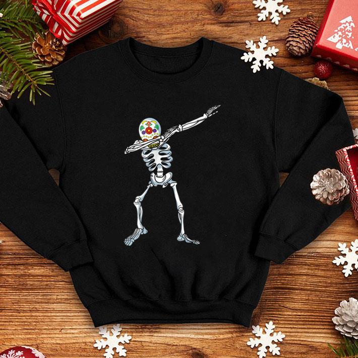 Top Day Of The Dead Dabbing Skeleton Mexican Halloween shirt
