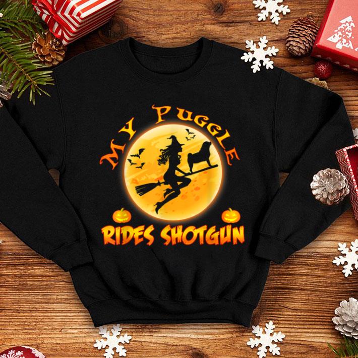 Premium My Puggle Dog Rides Shotgun Halloween Costume shirt