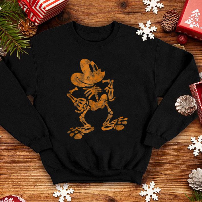 Top Disney Mickey Mouse Halloween Skeleton shirt