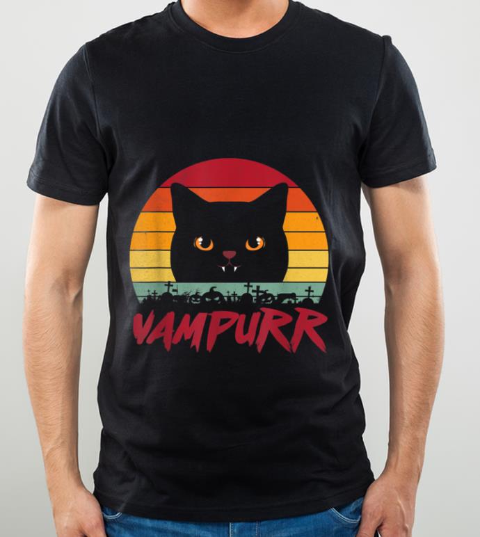 Great Black Cat Halloween Vampurr Funny Vampire Cat Vintage Retro shirt 10 Great Black Cat Halloween Vampurr Funny Vampire Cat Vintage Retro shirt