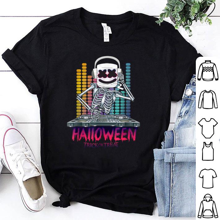 Nice Halloween dancing dj goofy marshmallow face for clubbing shirt 7