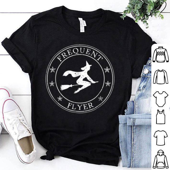 Original Frequent Flyer Witch on Broom Halloween shirt 6